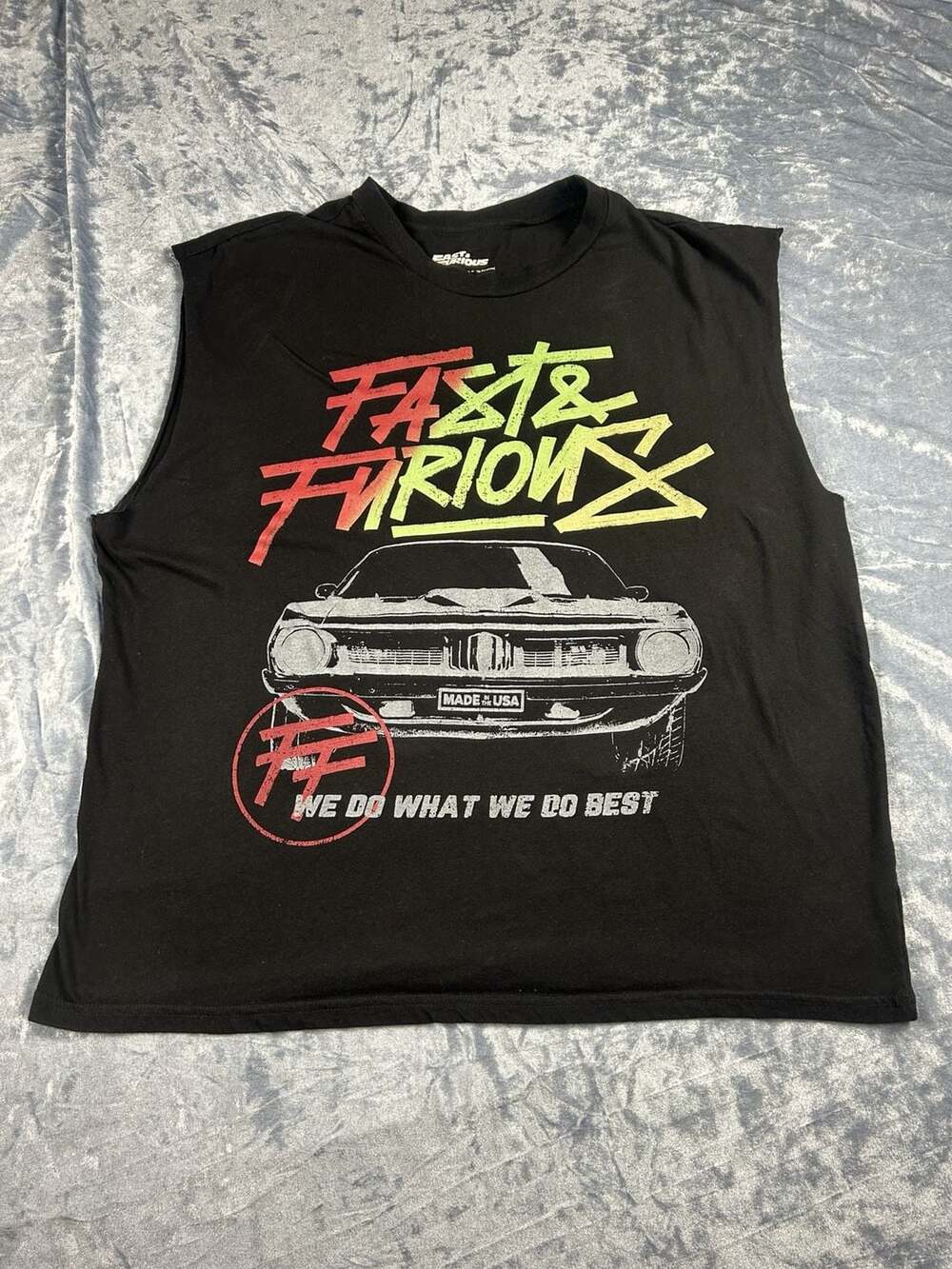 Fast & Furious Graphic Muscle Tank Top Car Design